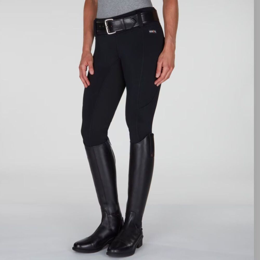 Kerrits Sit Tight Windpro Full Seat Breech Winter Riding Black Medium Equestrian